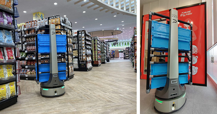 GROUND、自律型協働ロボット『PEER(ピア)』を食品スーパー・カスミの新業態店舗に導入